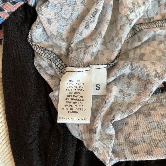 Allison Joy Black Geometric Sleeveless Fit & Flare V-neck Dress Sz S - Picture 10 of 11